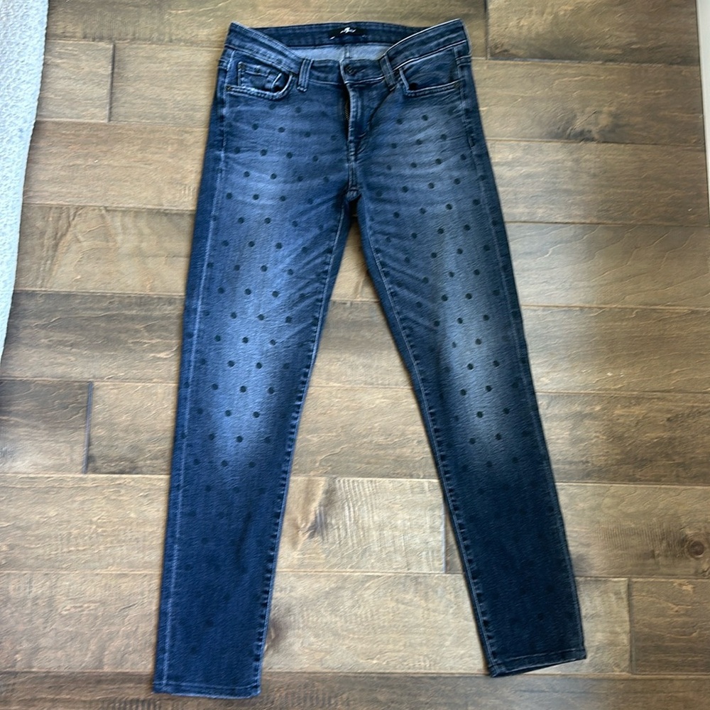 Seven for All Mankind polkadot ankle jeans size 27